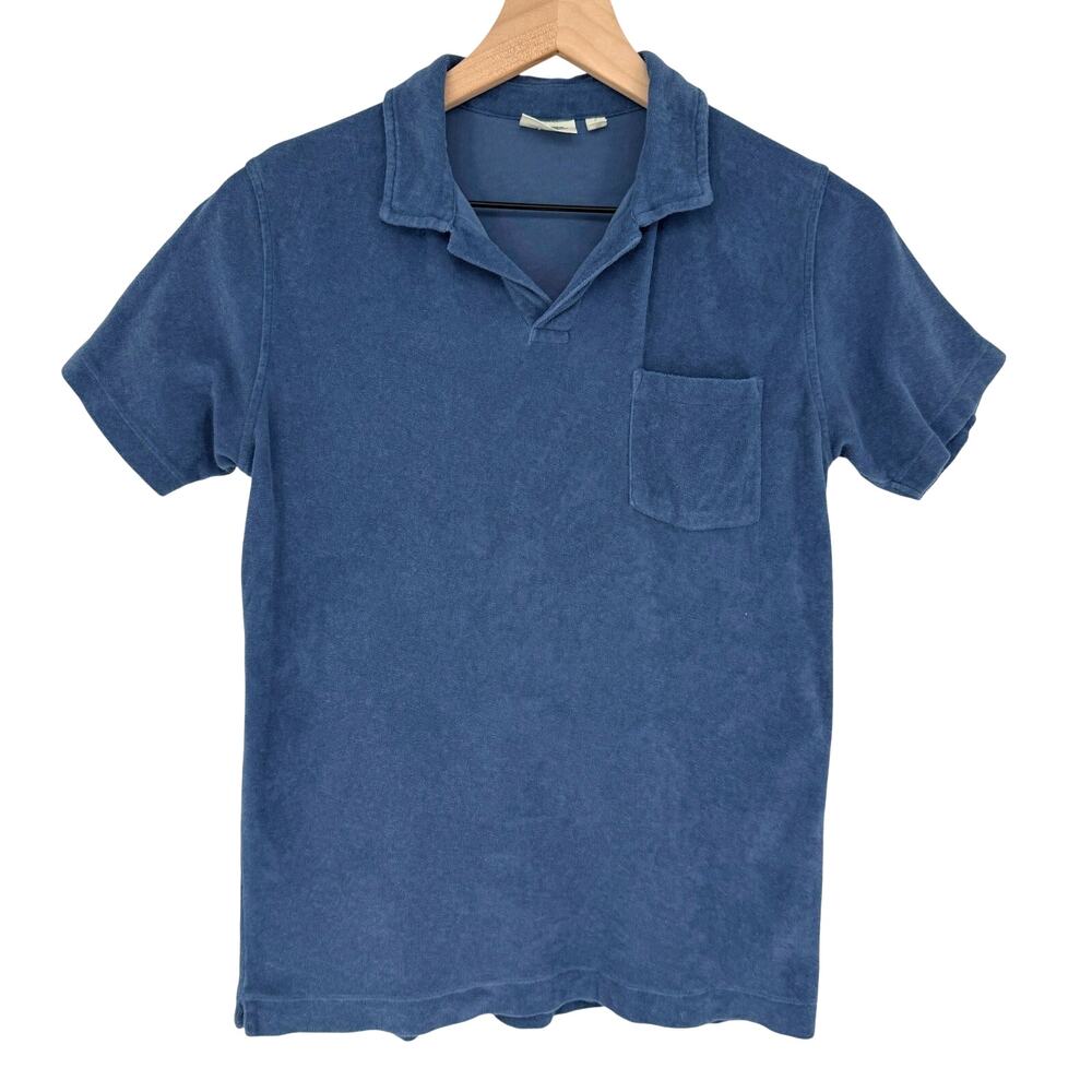 Hartford Alternative Classics Terry Cabana Polo Shirt‎ Blue Size 14 Boys XS